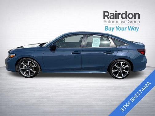 Blue Lagoon Pearl 2025 Honda Civic Hybrid Sport