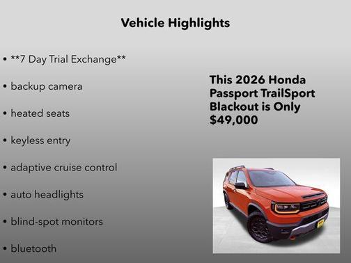 2026 Honda Passport AWD TrailSport Blackout