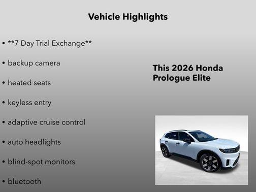 Frostline White Pearl 2026 Honda Prologue Elite