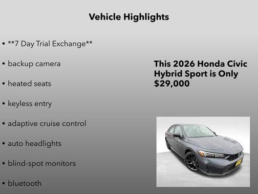 2026 Honda Civic Hybrid Sport