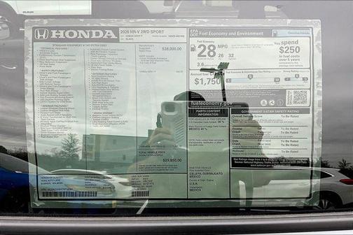 2026 Honda HR-V 2WD Sport
