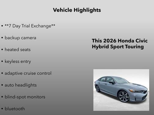 Urban Gray Pearl 2026 Honda Civic Hybrid Sport Touring