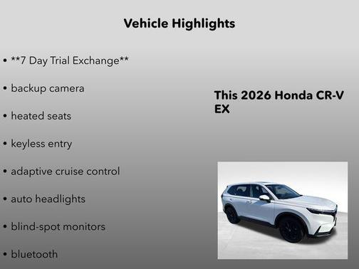 Platinum White 2026 Honda CR-V EX AWD