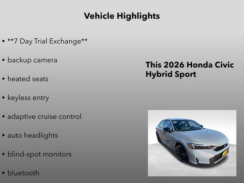 2026 Honda Civic Hybrid Sport