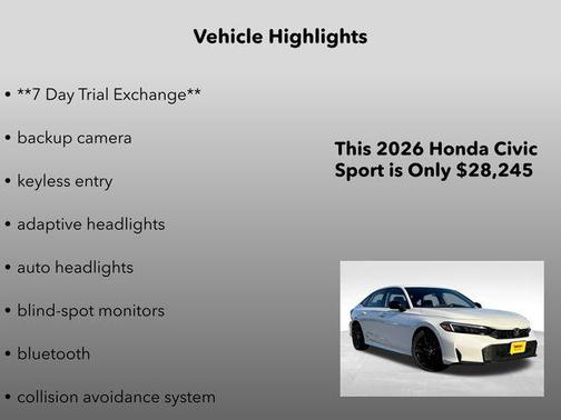 2026 Honda Civic Sport