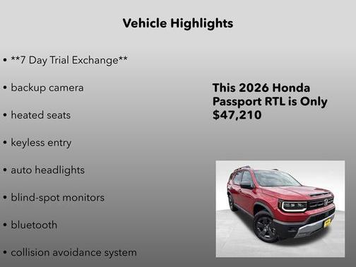 2026 Honda Passport AWD RTL