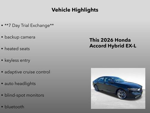 Crystal Black Pearl 2026 Honda Accord Hybrid EX-L