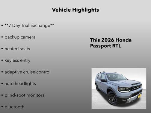2026 Honda Passport AWD RTL