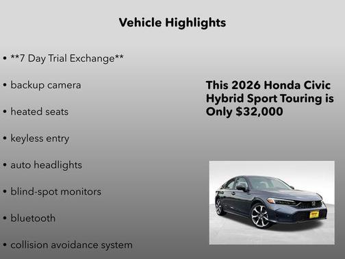2026 Honda Civic Hybrid Sport Touring