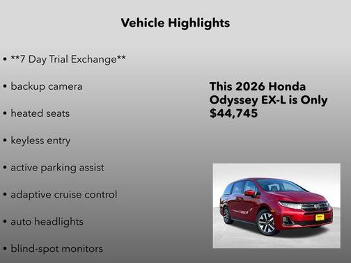 2026 Honda Odyssey EX-L