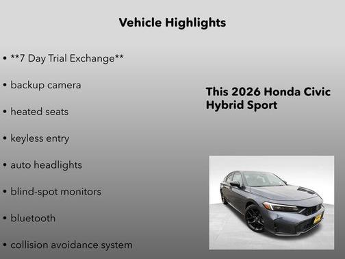 2026 Honda Civic Hybrid Sport