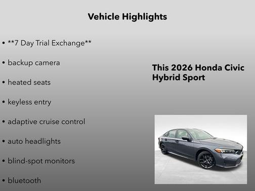 2026 Honda Civic Hybrid Sport