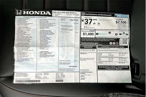 2025 Honda CR-V Hybrid Sport-L