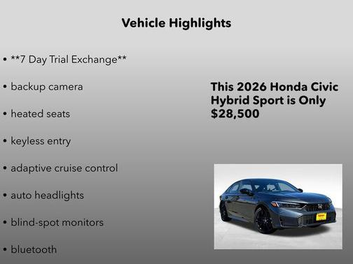 2026 Honda Civic Hybrid Sport