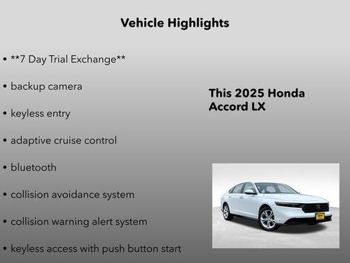 2025 Honda Accord LX 1.5T