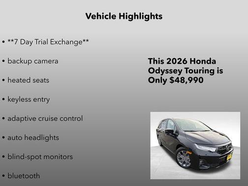 2026 Honda Odyssey Touring