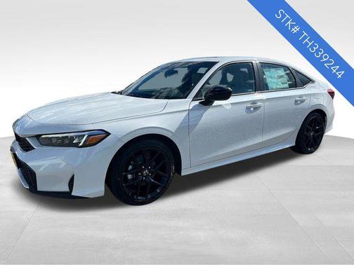 Platinum White Pearl 2026 Honda Civic Hybrid Sport