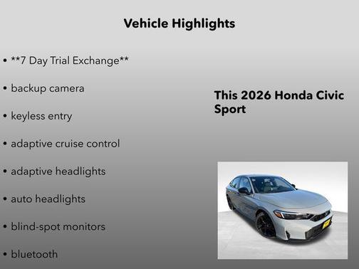 2026 Honda Civic Sport