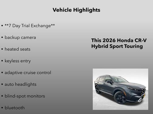 Meteorite Gray Metallic 2026 Honda CR-V Hybrid Sport Touring AWD