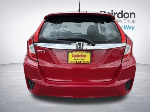 Red 2015 Honda Fit EX-L