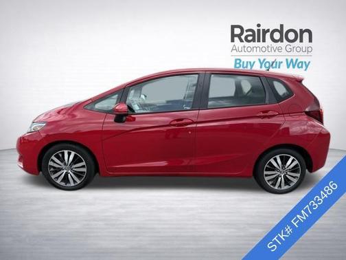 Red 2015 Honda Fit EX-L