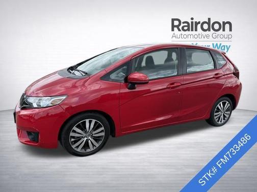 Red 2015 Honda Fit EX-L