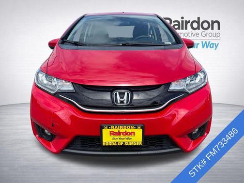 Red 2015 Honda Fit EX-L