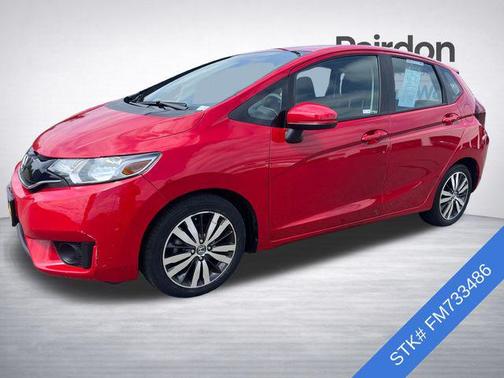 Red 2015 Honda Fit EX-L
