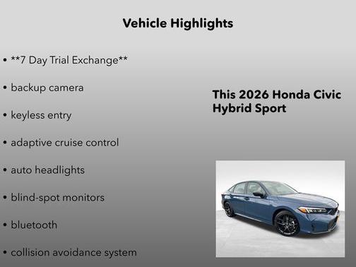 2026 Honda Civic Hybrid Sport