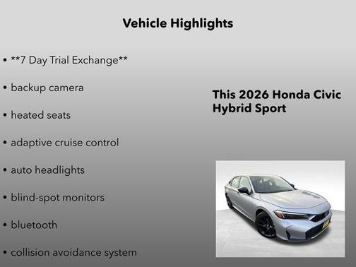 2026 Honda Civic Hybrid Sport