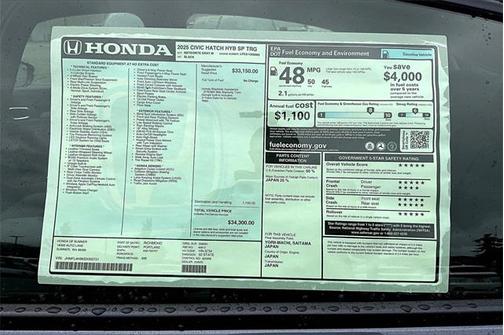 2025 Honda Civic Hybrid Sport Touring
