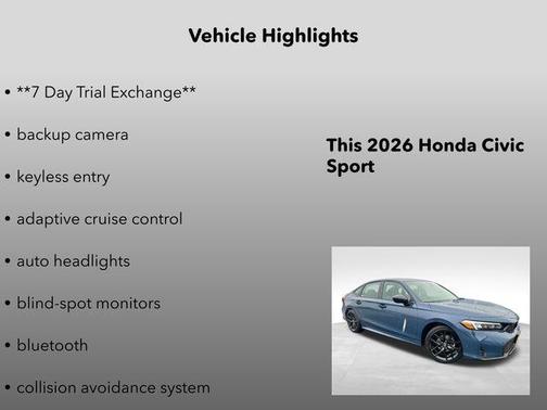 2026 Honda Civic Sport