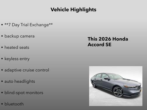 Meteorite Gray Metallic 2026 Honda Accord SE