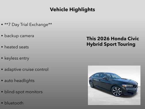 Crystal Black Pearl 2026 Honda Civic Hybrid Sport Touring