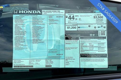 2025 Honda Accord Hybrid Touring
