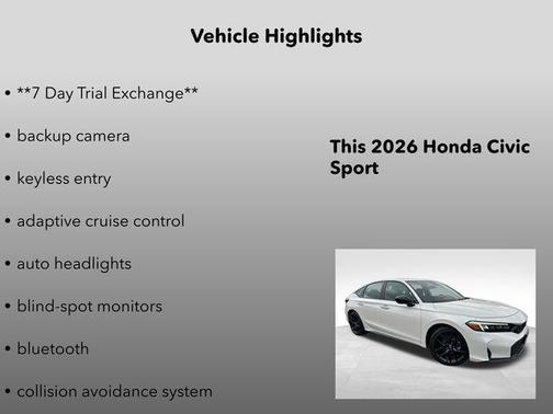 2026 Honda Civic Sport