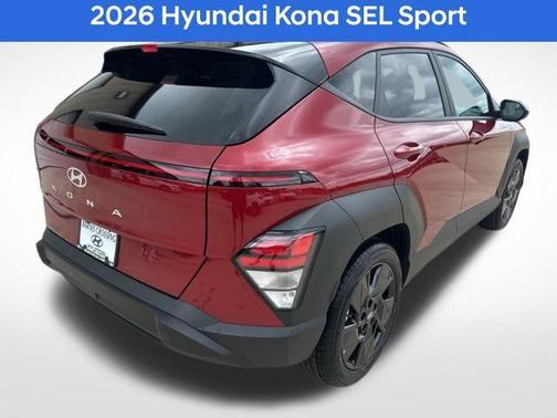 Red Metallic 2026 Hyundai KONA SEL Sport