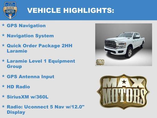 Bright White Clearcoat 2024 RAM 2500 Laramie Crew Cab 4x4 6'4' Box