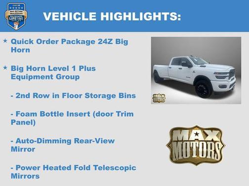 Bright White Clearcoat 2026 RAM 3500 Big Horn