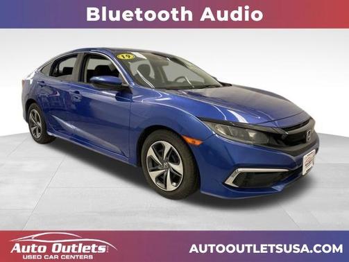 Aegean Blue Metallic 2019 Honda Civic LX