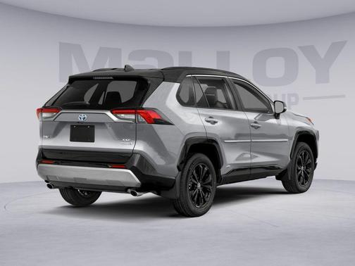 Silver Sky Metallic/Midnight Black Metallic 2025 Toyota RAV4 Hybrid SE