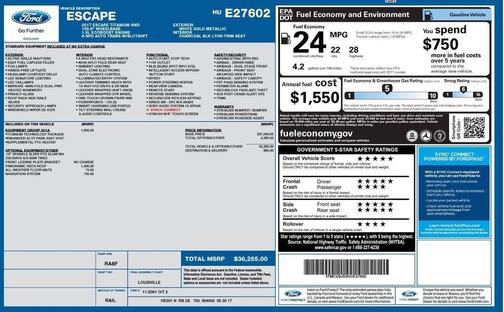 White Gold 2017 Ford Escape Titanium