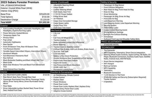 Crystal White Pearl 2023 Subaru Forester Premium