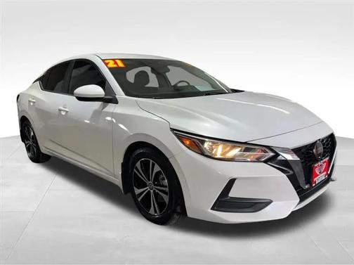 Aspen White Tricoat 2021 Nissan Sentra SV