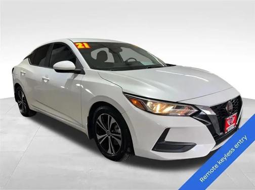 Aspen White Tricoat 2021 Nissan Sentra SV