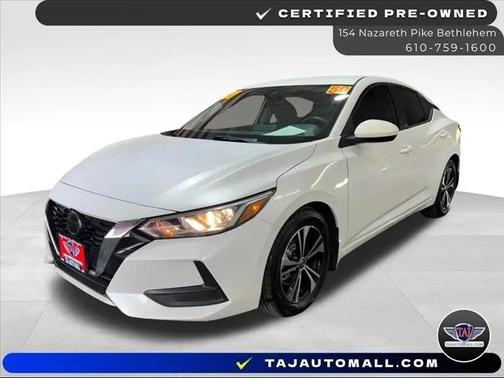 Aspen White Tricoat 2021 Nissan Sentra SV