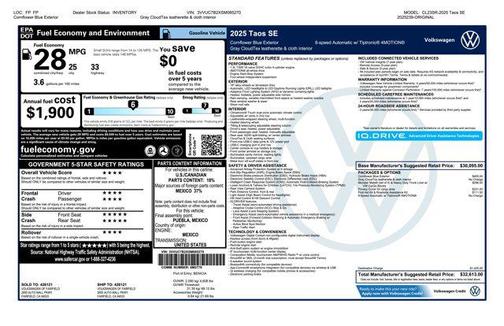 2025 Volkswagen Taos 1.5T SE