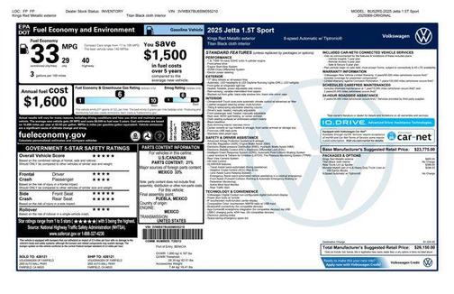 2025 Volkswagen Jetta 1.5T Sport