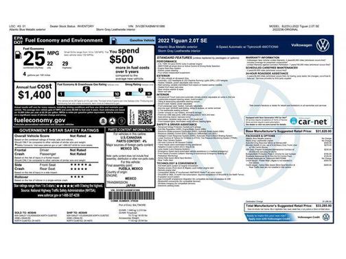 2022 Volkswagen Tiguan 2.0T SE 4MOTION