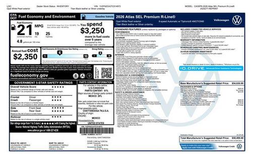 2026 Volkswagen Atlas 2.0T SEL Premium R-Line 4MOTION